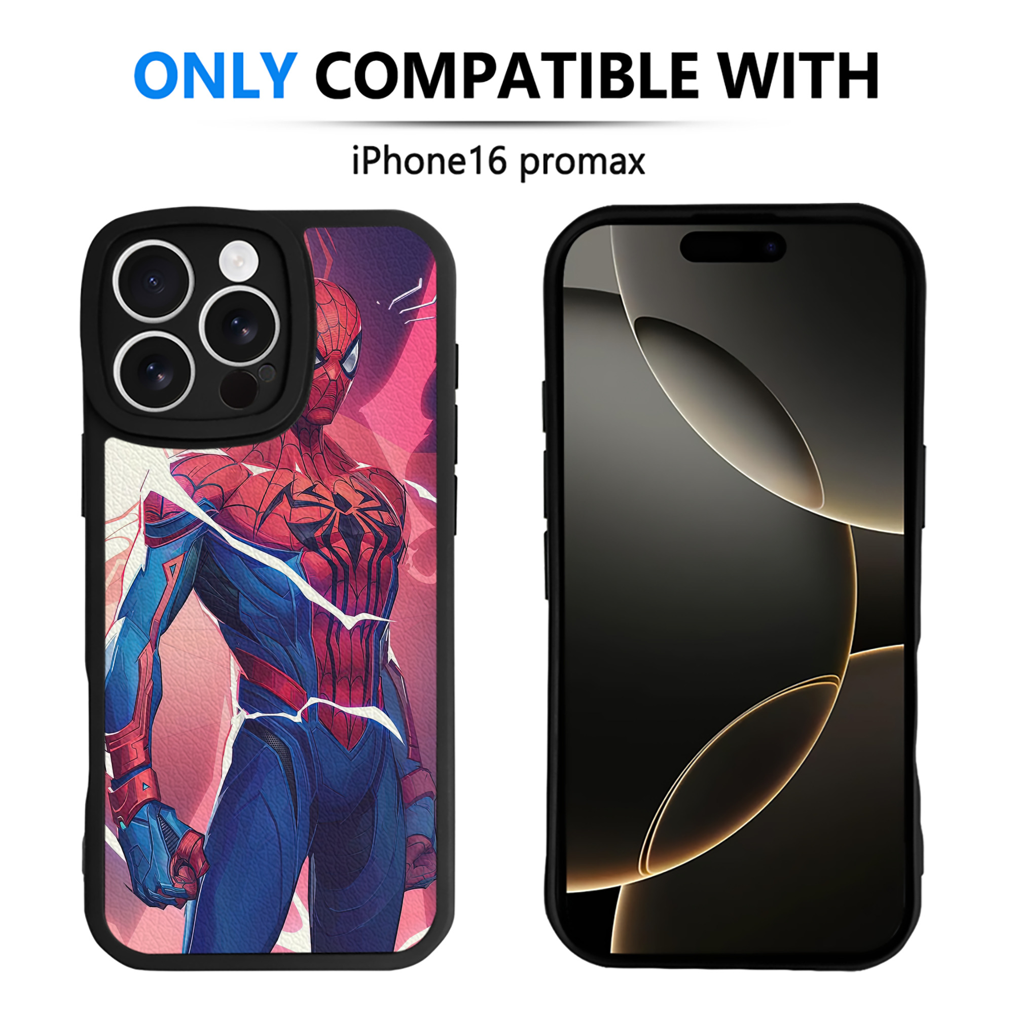 Spider Man スパイダーマン 【iPhone 16シリーズ対応】シリコンスマホケース（レザー調） 材質：シリコン